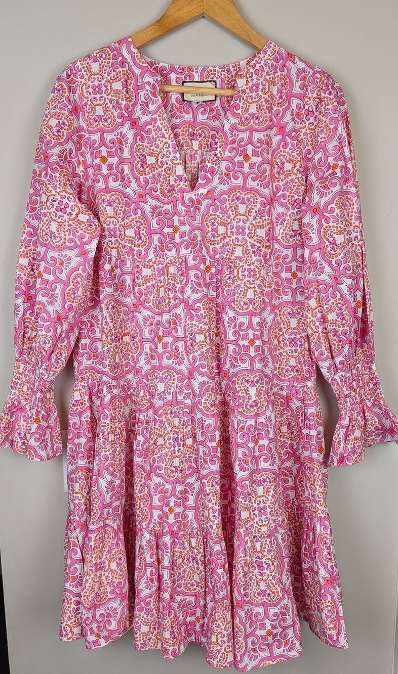Tuckernuck Kenzo Mini Block Print Dress Pink L
